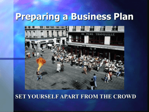Preparing a Business Plan