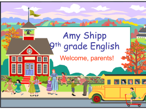 Amy Shipp 9th grade English