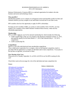 BPA Information Letter for the 2014
