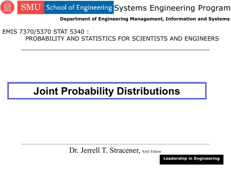 Joint Probability Distributions: Stats for Engineers
