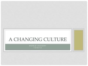 Chapter 17 Post WWI "A Changing Culture"