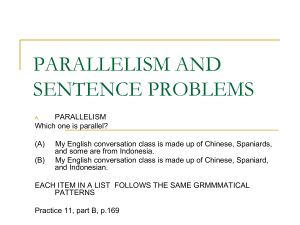Parallelism & Sentence Problems: English Grammar Guide