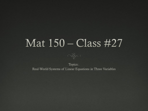 Mat 150 * Class #27