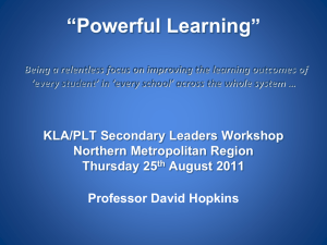 System Leadership for School Transformation 'Dean's Lecture