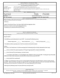 Army Counseling Form (DA 4856) - APFT Failure