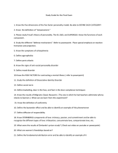 Study Guide for the Final Exam
