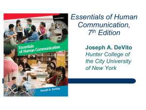 COM110 Week 2 The Self in Human Communication