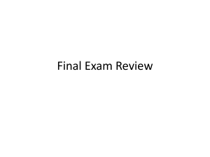 Final Exam Review - Carlisle County Schools