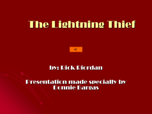 The Lightning Thief: Book Presentation by Donnie Bargas