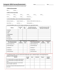 Computer Skills Survey Assessments