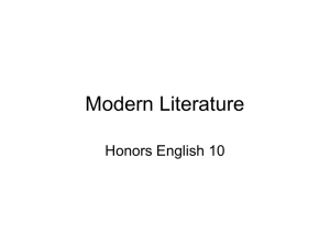 Modern Literature Power Point