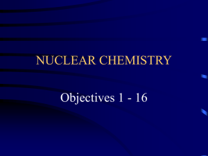 NUCLEAR CHEMISTRY