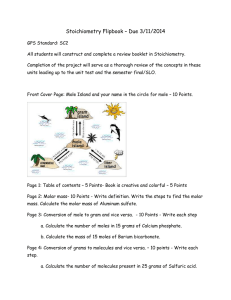 Stoichiometry Flipbook Assignment: Mole Conversions & Formulas