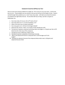 Chemistry Chapter 10 Practice Test