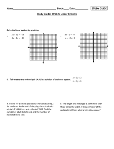 Linear Systems Study Guide: High School Math