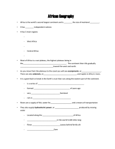 African Geography Guided Notes
