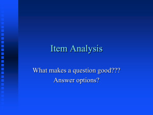 Item analysis