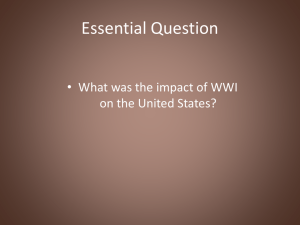 End of WWI PowerPoint
