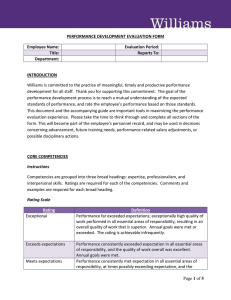 Employee Performance Evaluation Form - Williams