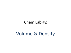 Chem 2 Volume & Density 2013.