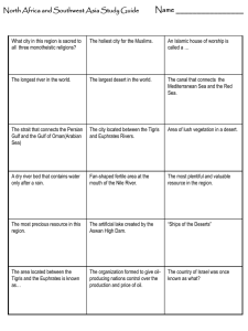 North Africa & Southwest Asia Study Guide