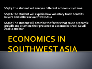 Economics in Southwest Asia