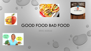 Good Food vs. Bad Food: ERWC Module on American Eating Habits
