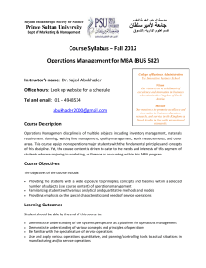 Syllabus - Prince Sultan University