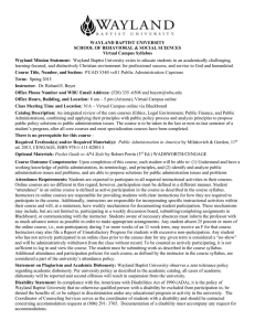 PUAD 5340 Public Administration Capstone Syllabus
