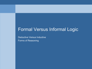 Deductive vs. Inductive Reasoning: Formal & Informal Logic