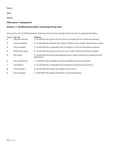 CIW IT Job Roles & Ontology Assignment
