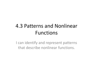 Patterns and Nonlinear Functions: Math Presentation