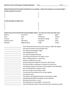 Elements of Art & Principles of Design Worksheet