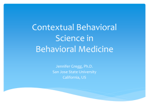 but not always - Association for Contextual Behavioral Science