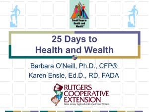 25 Days to Health and Wealth (36 Slides)