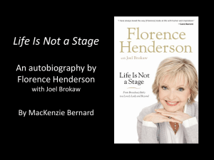 Biography of Florence Henderson By MacKenzie Bernard