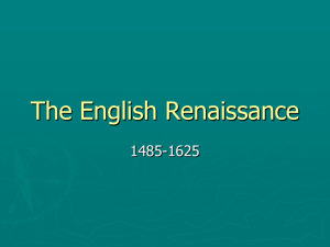 The English Renaissance