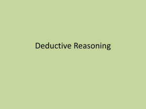2.3 Deductive Reasoning