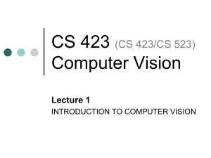 Computer Vision: Introduction & Course Overview