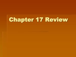 Chapter 17 Review -