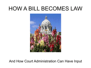 HOW A BILL BECOMES LAW