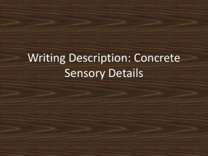 Concrete & Sensory Details: Descriptive Writing Techniques