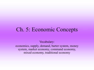 Ch. 5: Economic Concepts