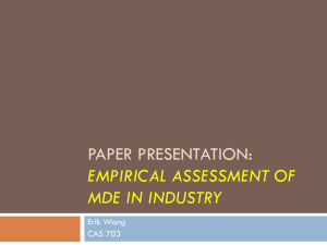 Paper review: Empirical assessment MDE in industry