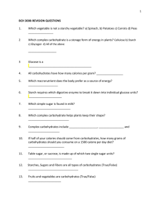 BCH 3000-REVISION QUESTIONS Which vegetable is not a starchy