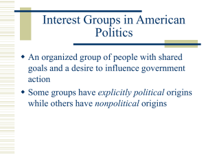 Interest Groups in American Politics