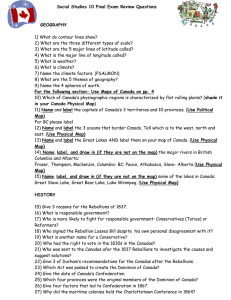 Social Studies 10 Final Exam Review Questions