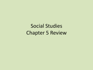 Social Studies Chapter 4 Review