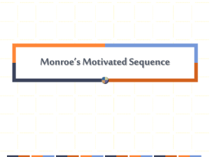 Monroe's Motivated Sequence ppt
