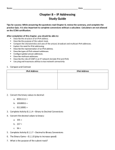 IP Addressing Study Guide: IPv4 & IPv6 for CCNA